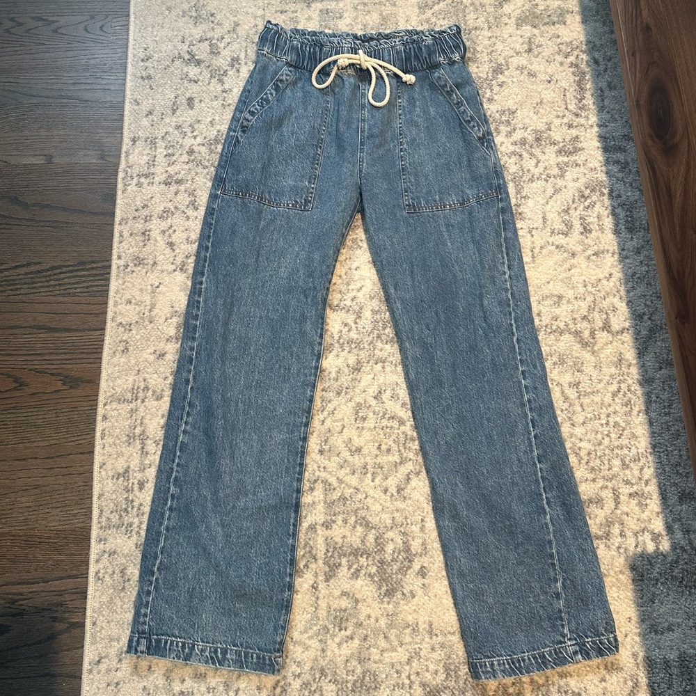 Electric & Rose Easy Pant - Medium Blue Denim (S, 26-27)